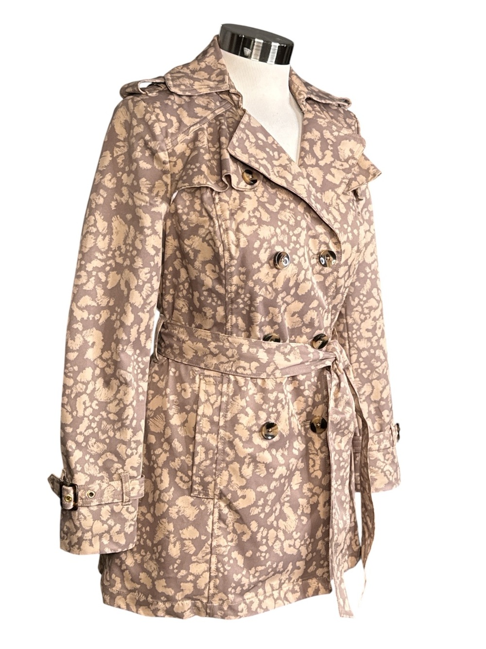 ANTHROPOLOGIE DAUGHTERS OF THE LIBERATION SUBTLE SURVIVAL LEOPARD PRINT COAT - Picture 3 of 15
